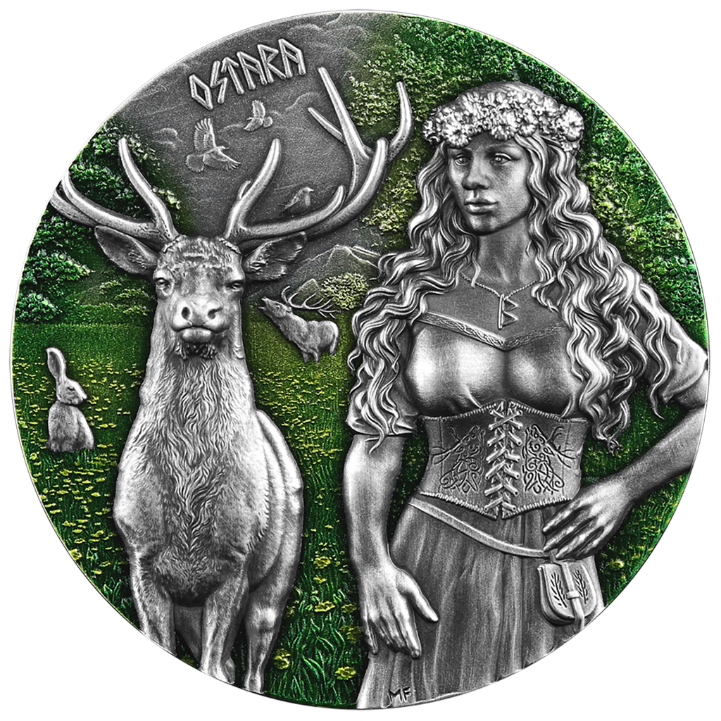 Germania Mint 2023 Valkyries Ostara 2 oz Silver Ultra High Relief