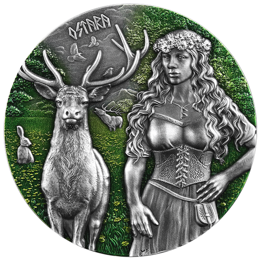 Germania Mint 2023 Valkyries Ostara 2 oz Silver Ultra High Relief (BU)