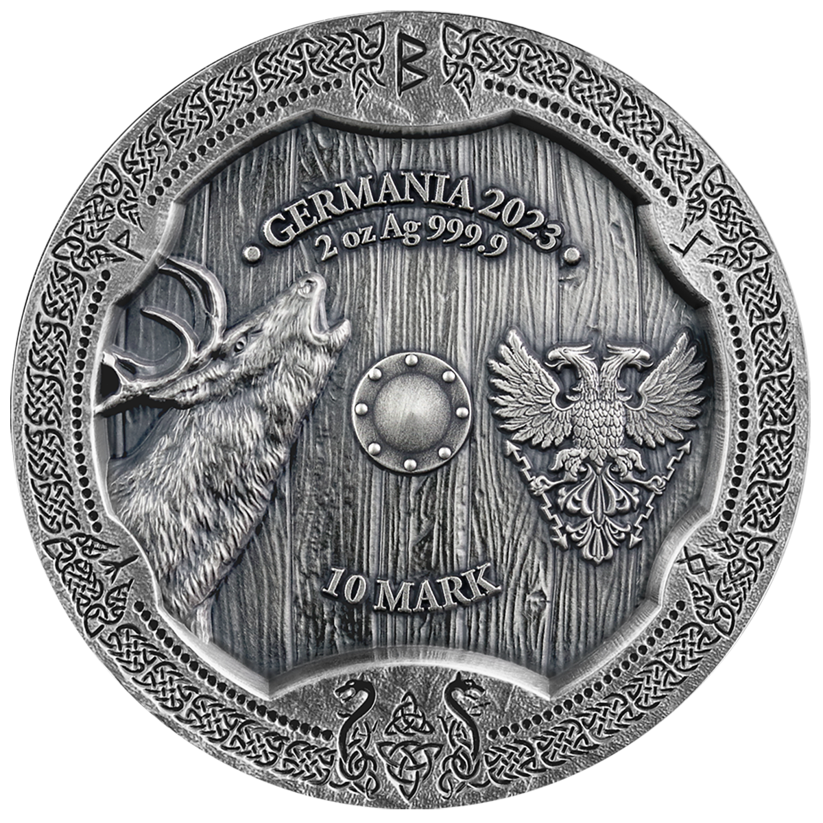 Germania Mint 2023 Valkyries Ostara 2 oz Silver Ultra High Relief (BU)