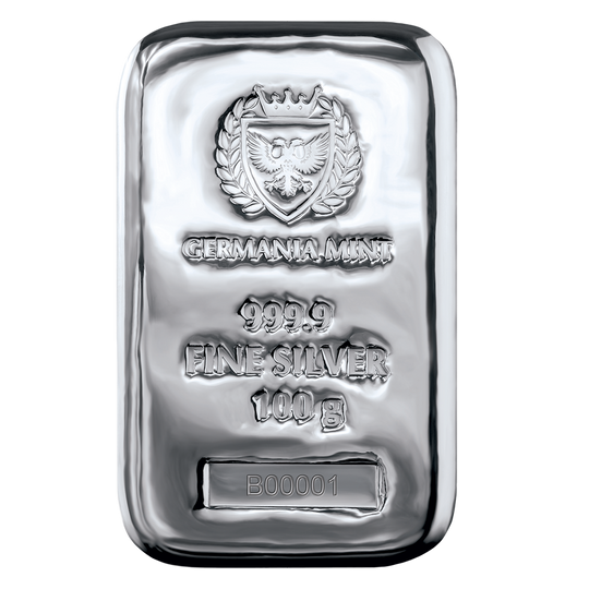 Germania Mint 100 g Silver Bar