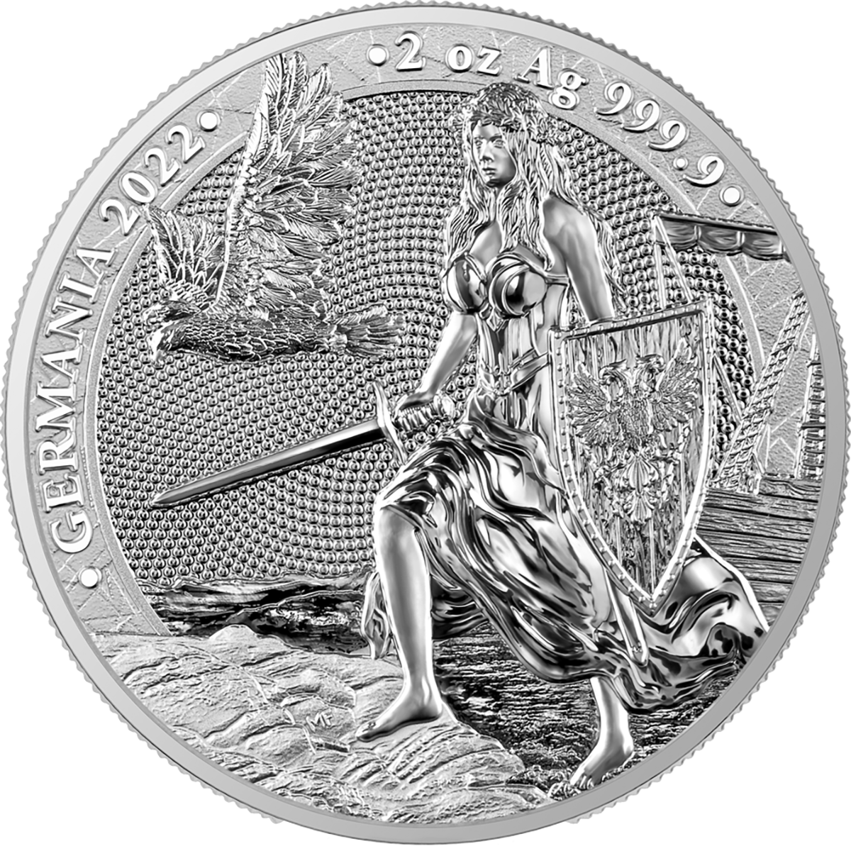 2022 2 oz Silver Germania (BU)
