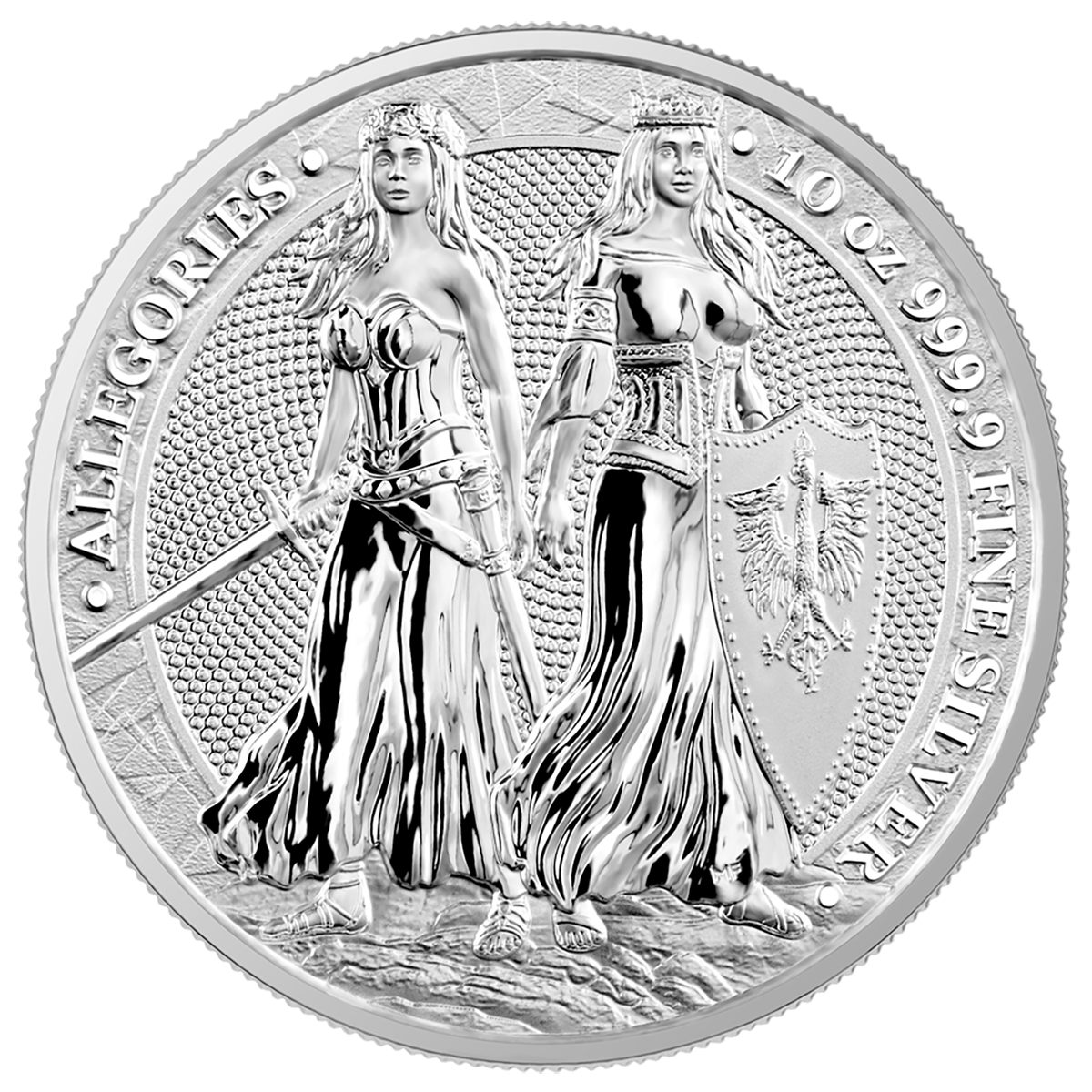 Germania Mint 2022 Allegories Polonia &amp; Germania 10 oz Silver (BU)