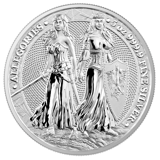 Germania Mint 2022 Allegories Polonia & Germania 5 oz Silver (BU)