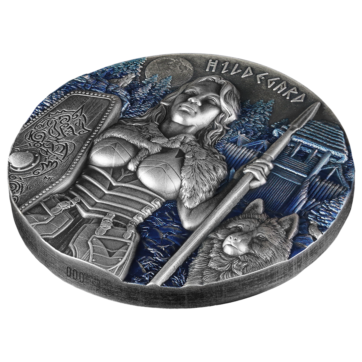 2022 Germania Valkyries Hildegard 2 oz Silver Ultra High Relief 2022 Germania Valkyries Hildegard 2 oz Silver Ultra High Relief