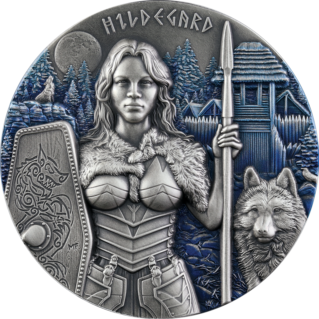 2022 Germania Valkyries Hildegard 2 oz Silver Ultra High Relief