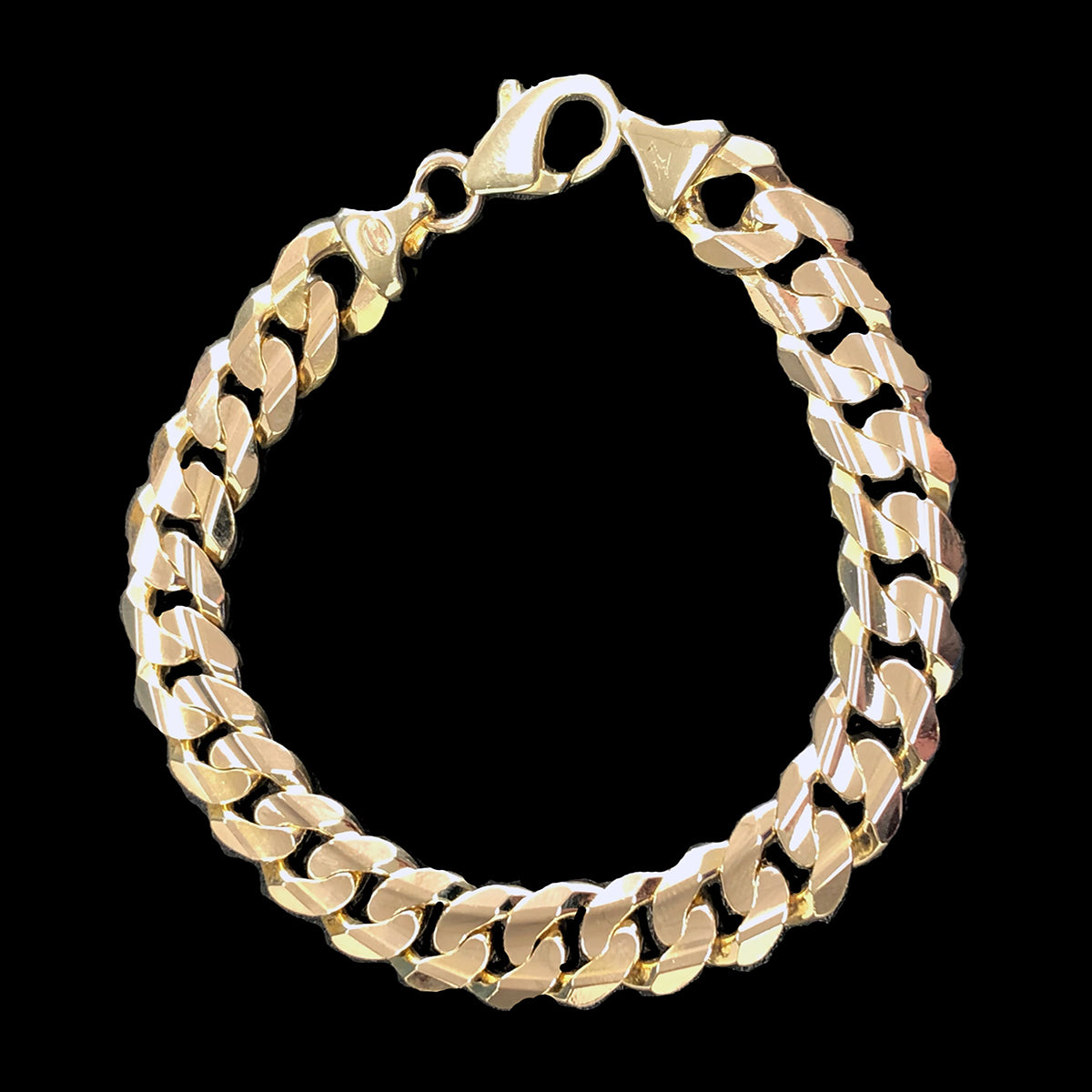 Men’s 14k Yellow Gold Italian Curb Bracelet