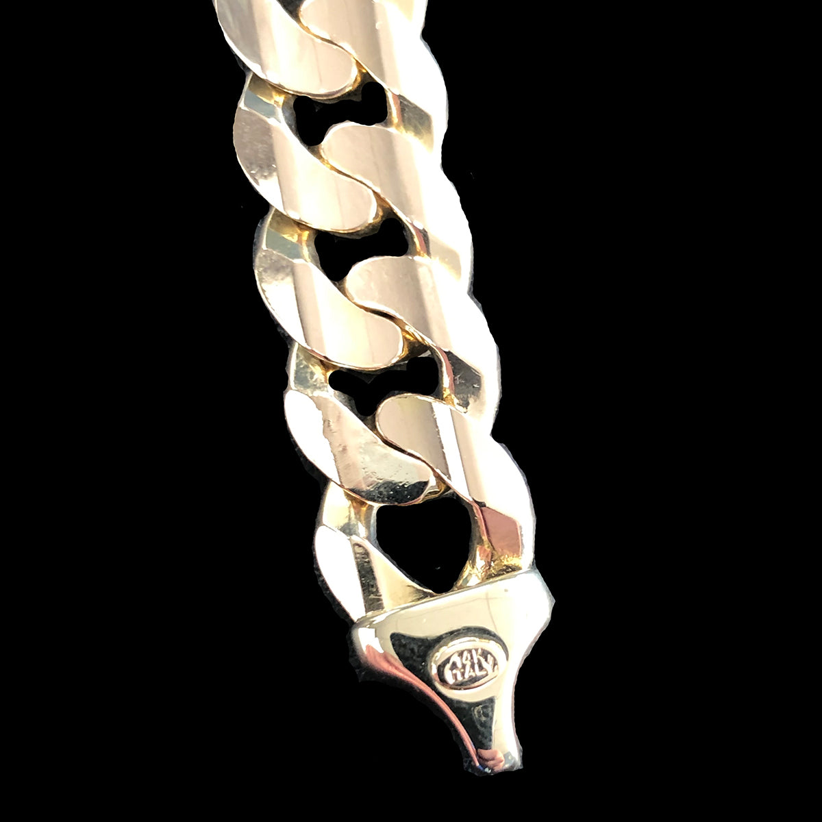Men’s 14k Yellow Gold Italian Curb Bracelet
