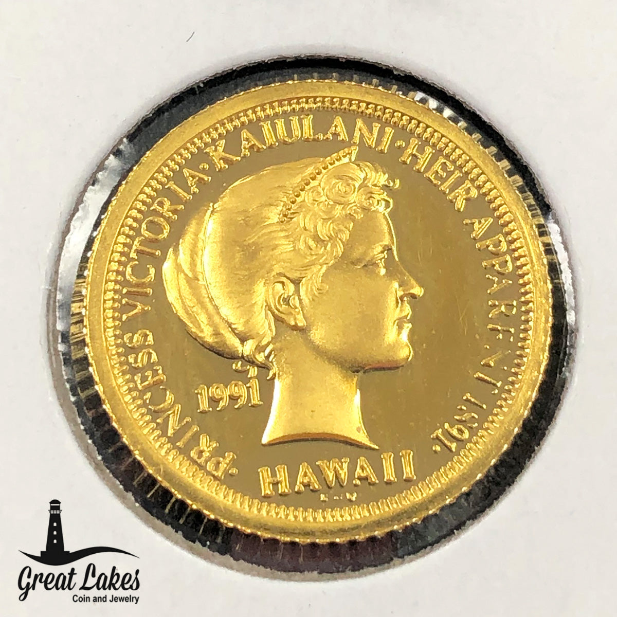 1991 1/10 Hawaiian Gold Commemorative Proof Coin