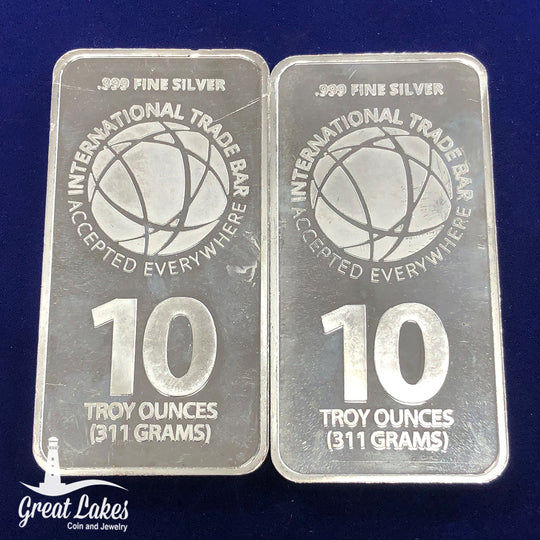 International Trade Bullion 10 oz Silver Bar