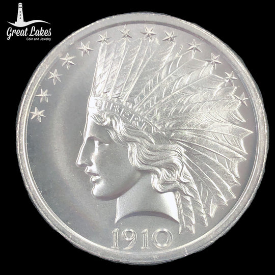 Intaglio Mint 2 oz Silver $10 Indian Tribute