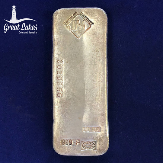 Johnson Matthey 50 oz Silver Bar