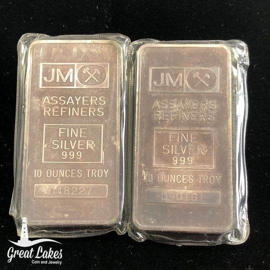 Johnson Matthey 10 oz Silver Bar (Sealed)
