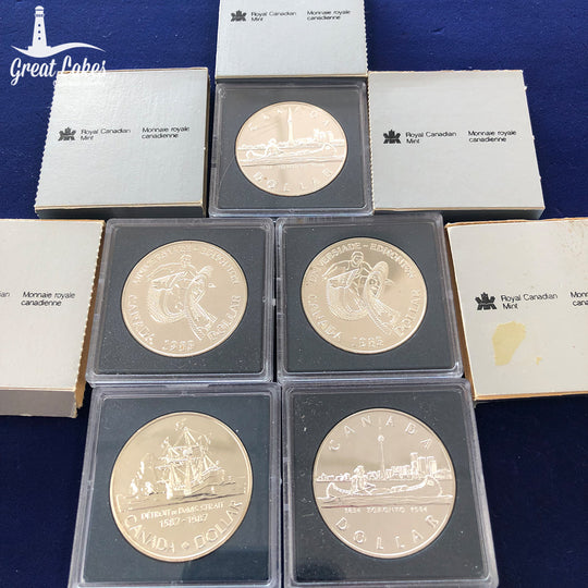 Lot of 5 .500 Fine Canada Dollars