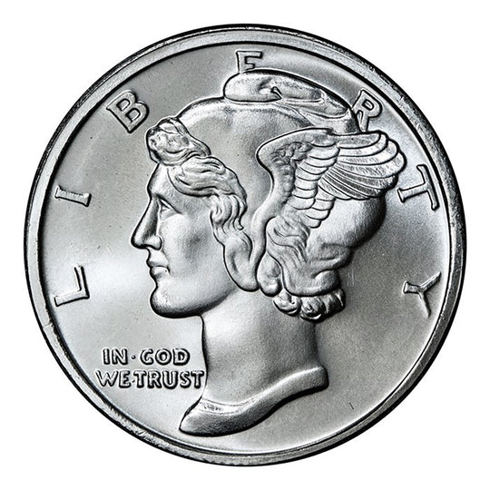 Mason Mint 1 oz Silver Mercury Dime Round