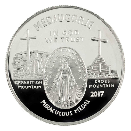 Miraculous Medal Medjugorje 1 oz Silver Round (Secondary Market)