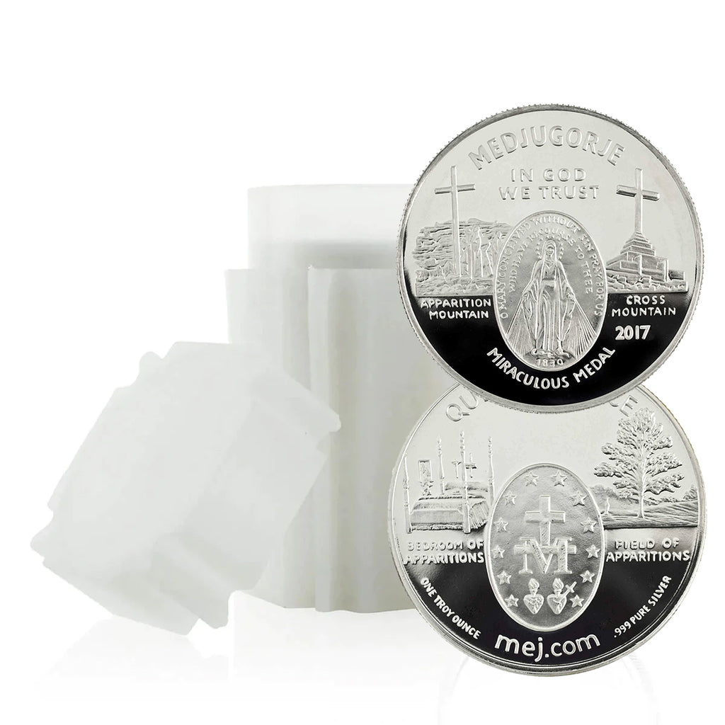 Miraculous Medal Medjugorje 1 oz Silver Round (Tube) (Secondary