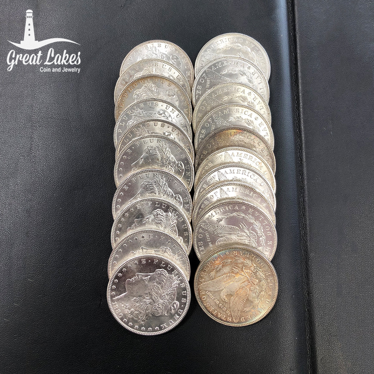 Mixed Date BU Roll Pre-21 Morgan Silver Dollars