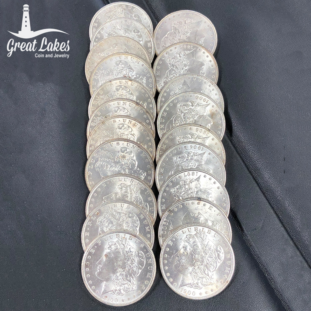 Lot of 20 Mixed Date Pre 21 Morgan Silver Dollars (BU)