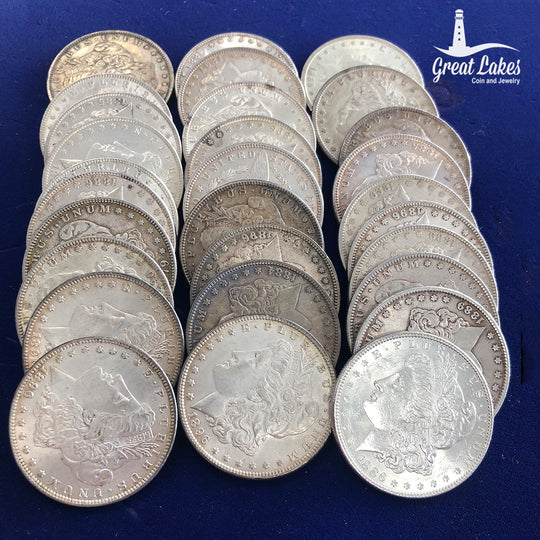 Lot of 29 Pre 21 Morgan Silver Dollars (AU)