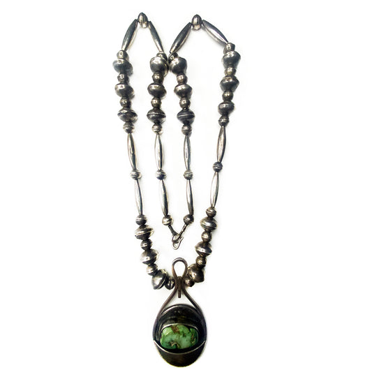 Native American Silver Turquoise Necklace