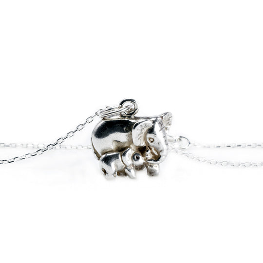 Silver Elephant Necklace