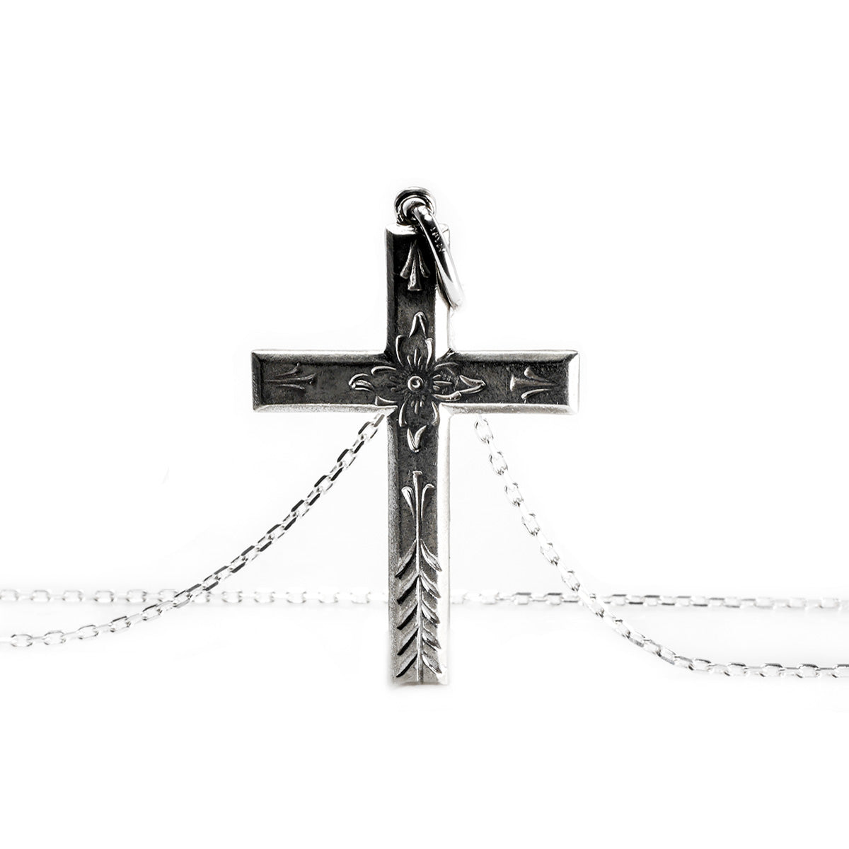 Theda Silver Cross Necklace