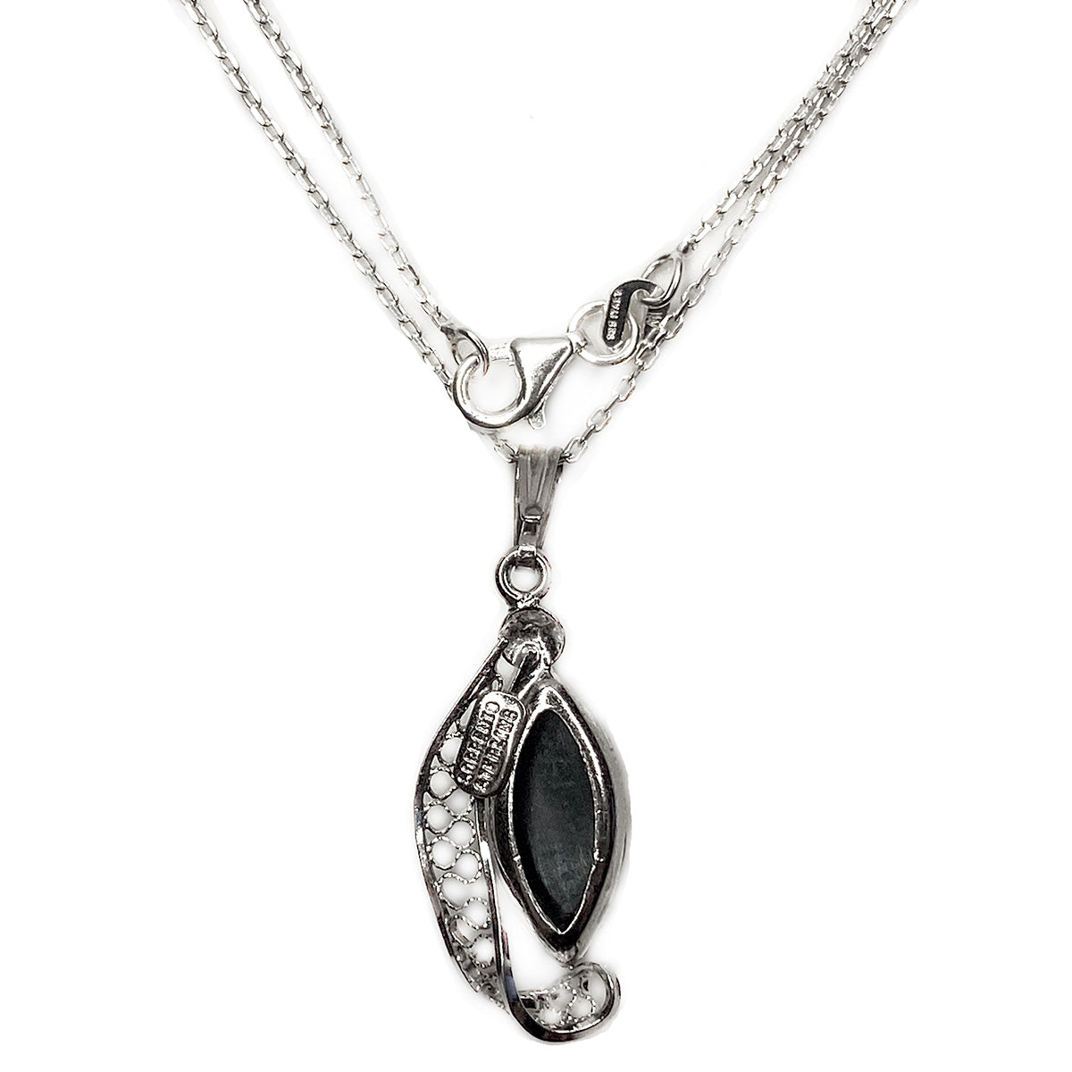 Silver &amp; Hematite Necklace