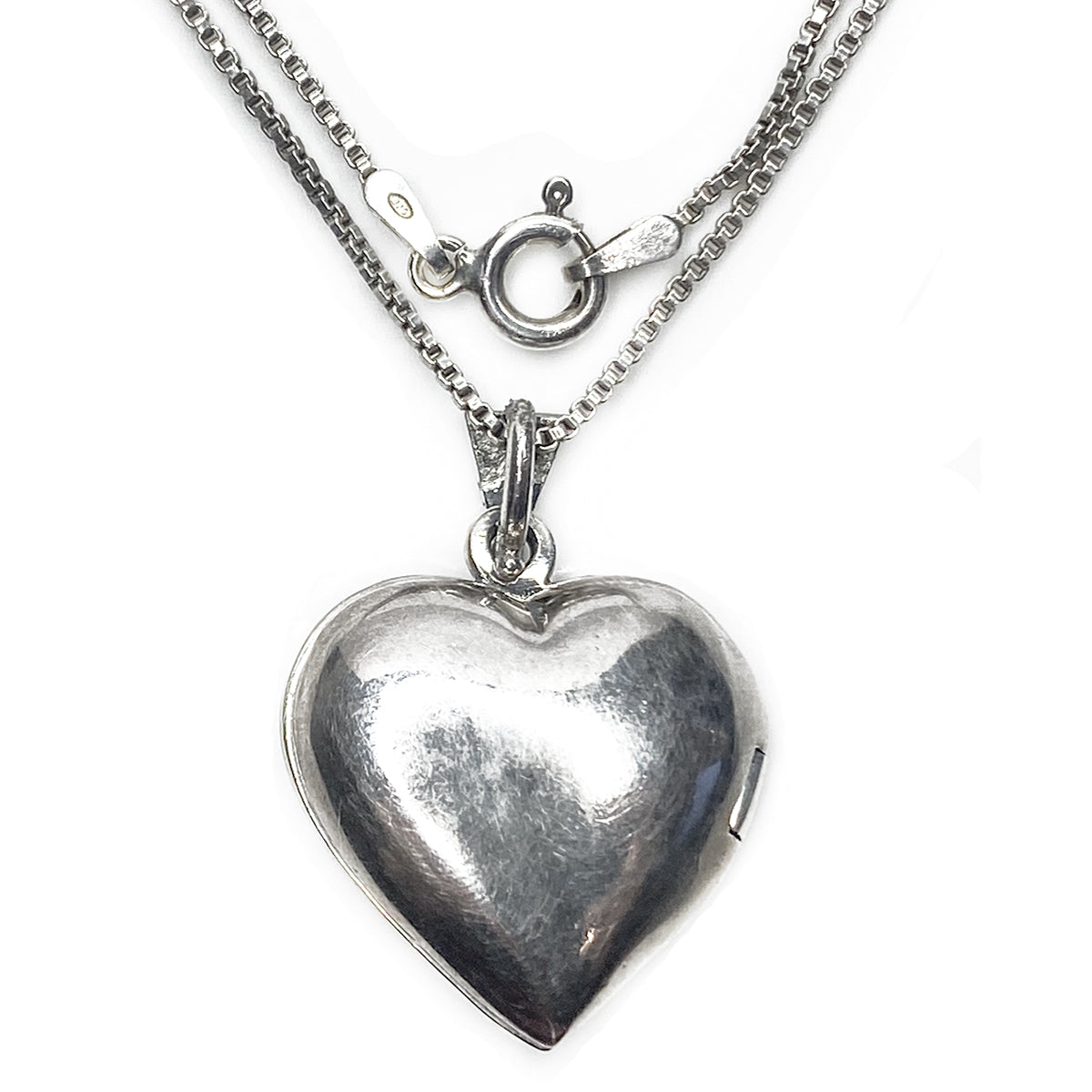 Silver &amp; Gemstone Heart Locket