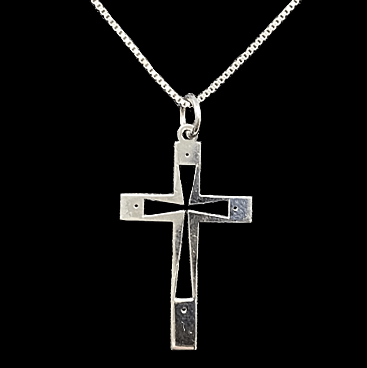 Great Lakes Boutique Silver Necklace with Cross Pendant