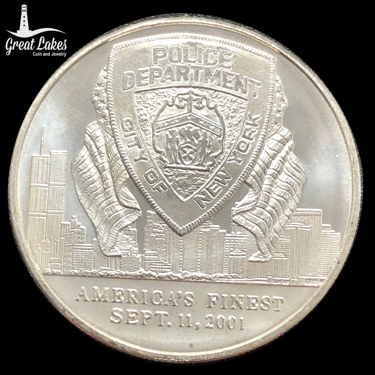 America&#39;s Finest NYPD Commemorative 1 oz Silver Round