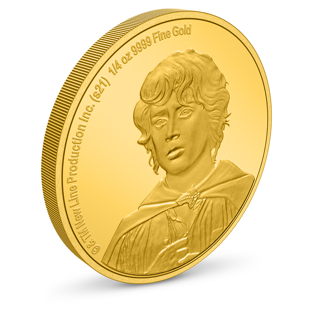 Niue Mint 2021 Lord of the Rings Frodo 1/4 oz Gold Coin