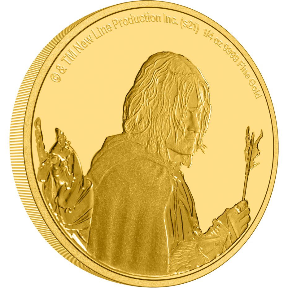 Niue Mint 2021 Lord of the Rings Aragorn 1/4 oz Gold Coin