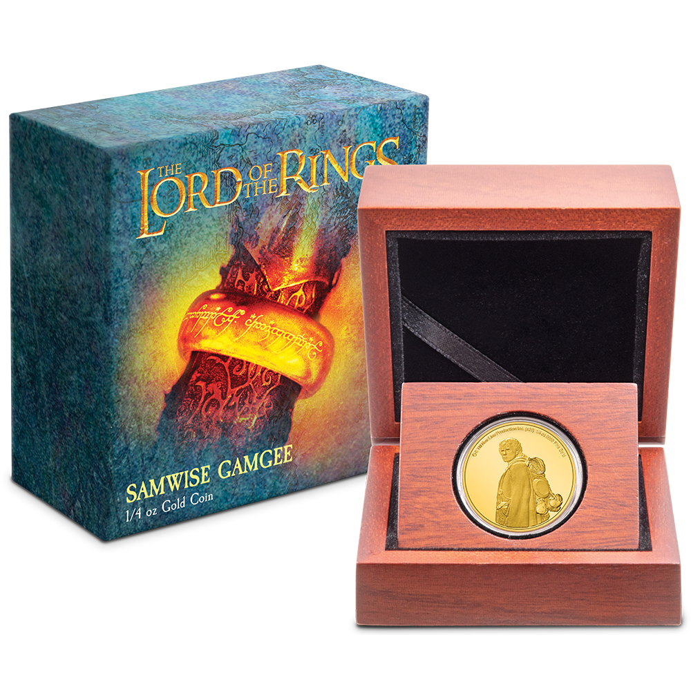 Niue Mint 2021 Lord of the Rings Samwise Gamgee 1/4 oz Gold Coin