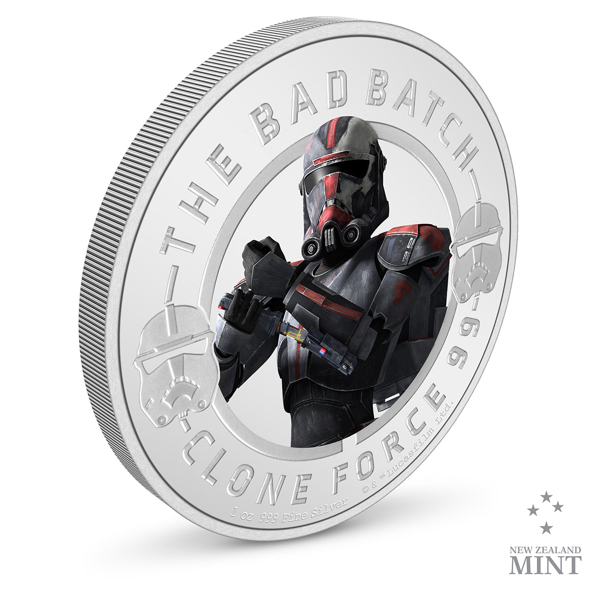 Niue Mint 2022 Star Wars The Bad Batch Hunter 1 oz Silver Coin