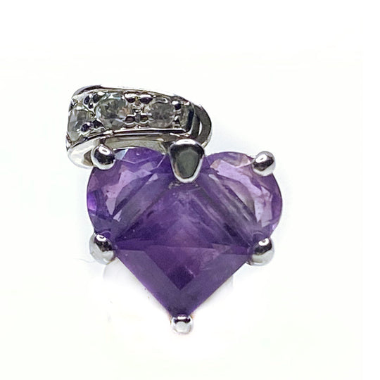 Silver & Cubic Zirconia Heart Pendant