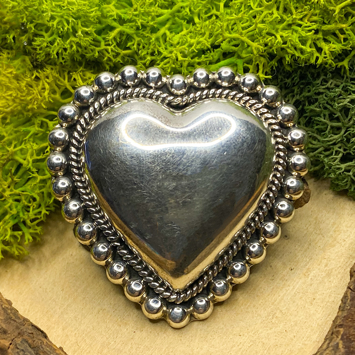 Silver Heart Pendant or Pin