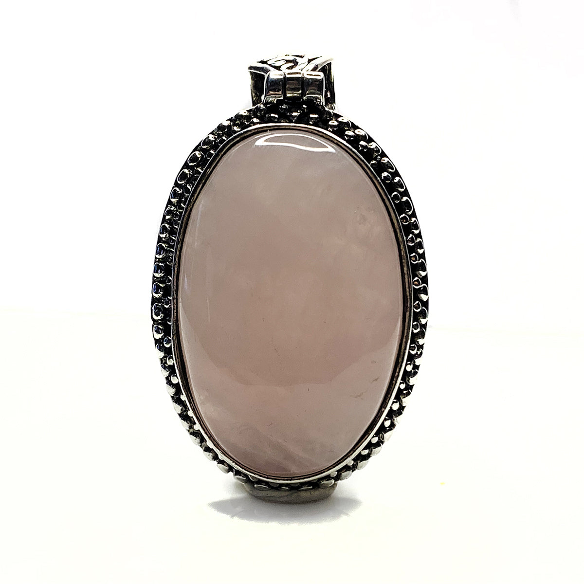 Silver Rose Quartz Pendant