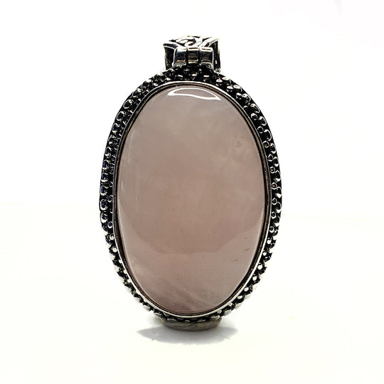Silver Rose Quartz Pendant