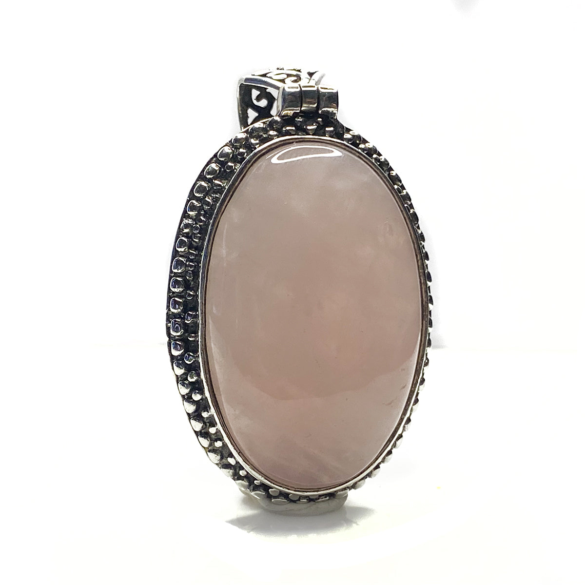 Silver Rose Quartz Pendant