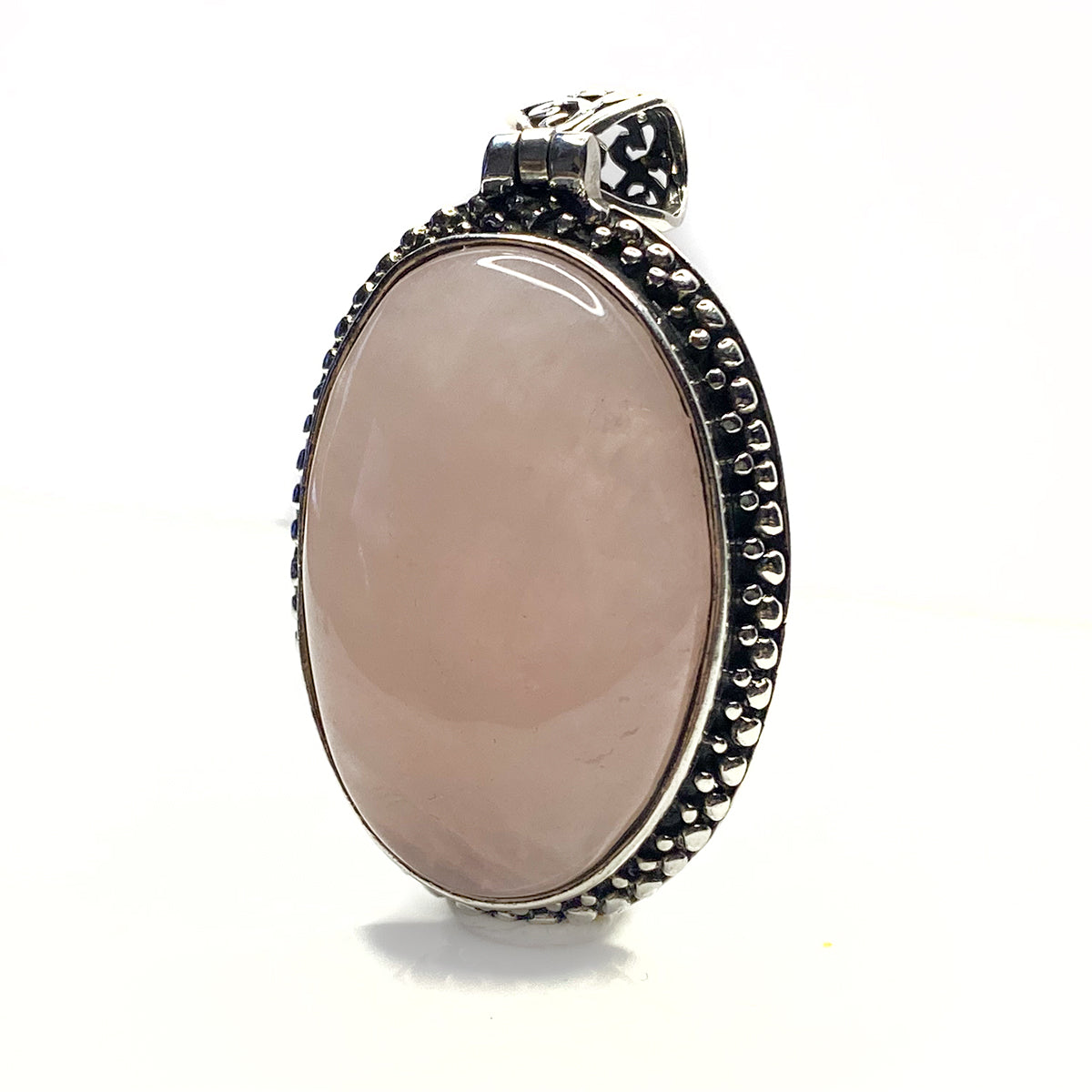 Silver Rose Quartz Pendant