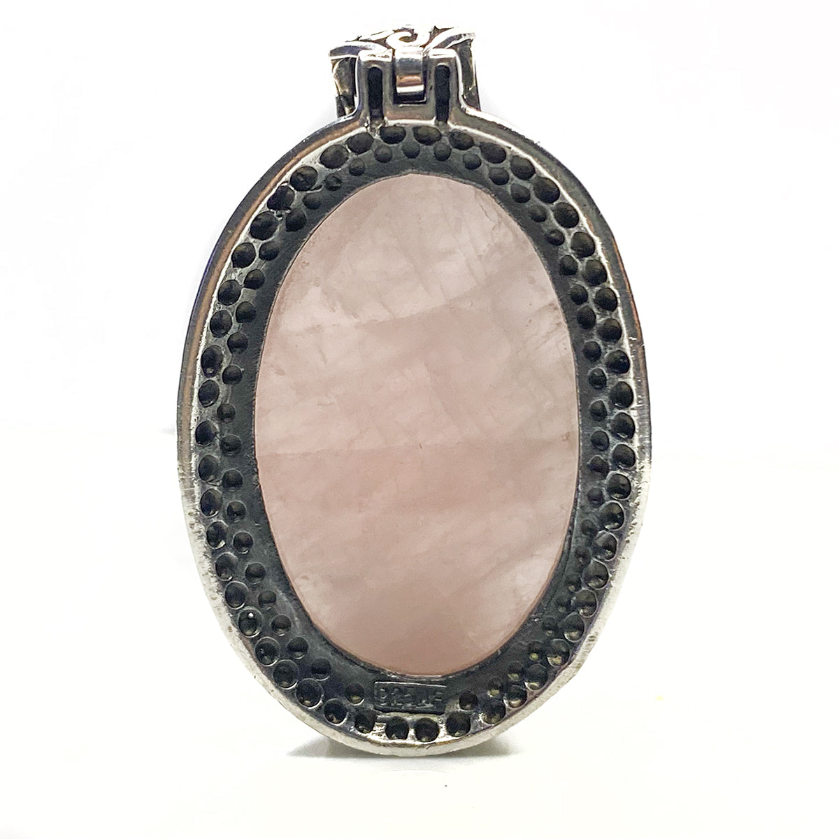 Silver Rose Quartz Pendant