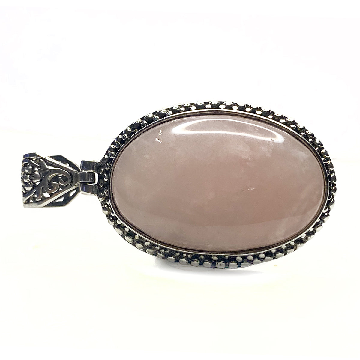 Silver Rose Quartz Pendant