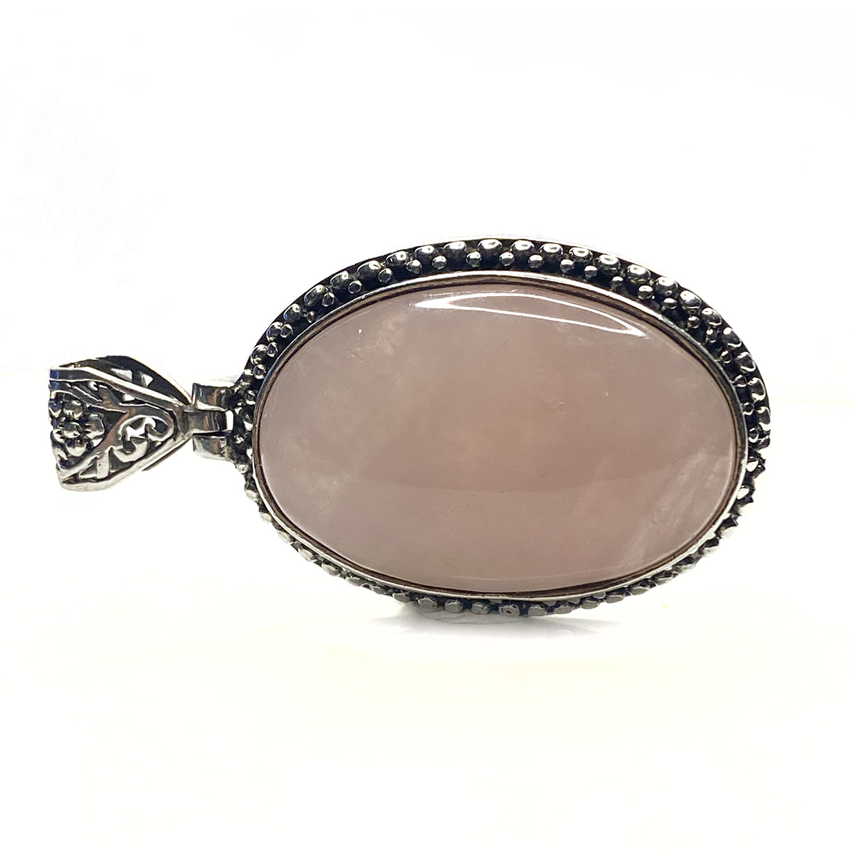 Silver Rose Quartz Pendant