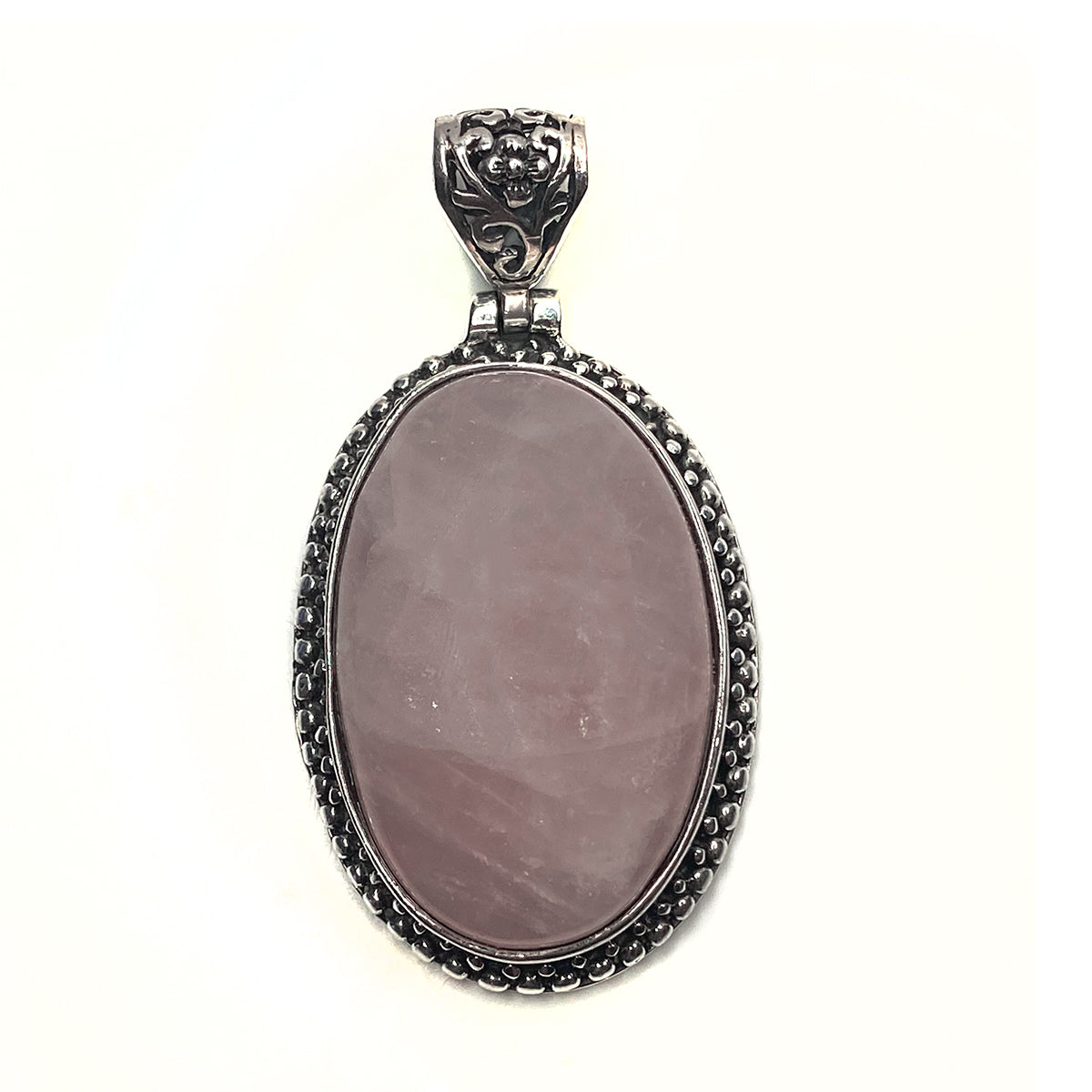 Silver Rose Quartz Pendant