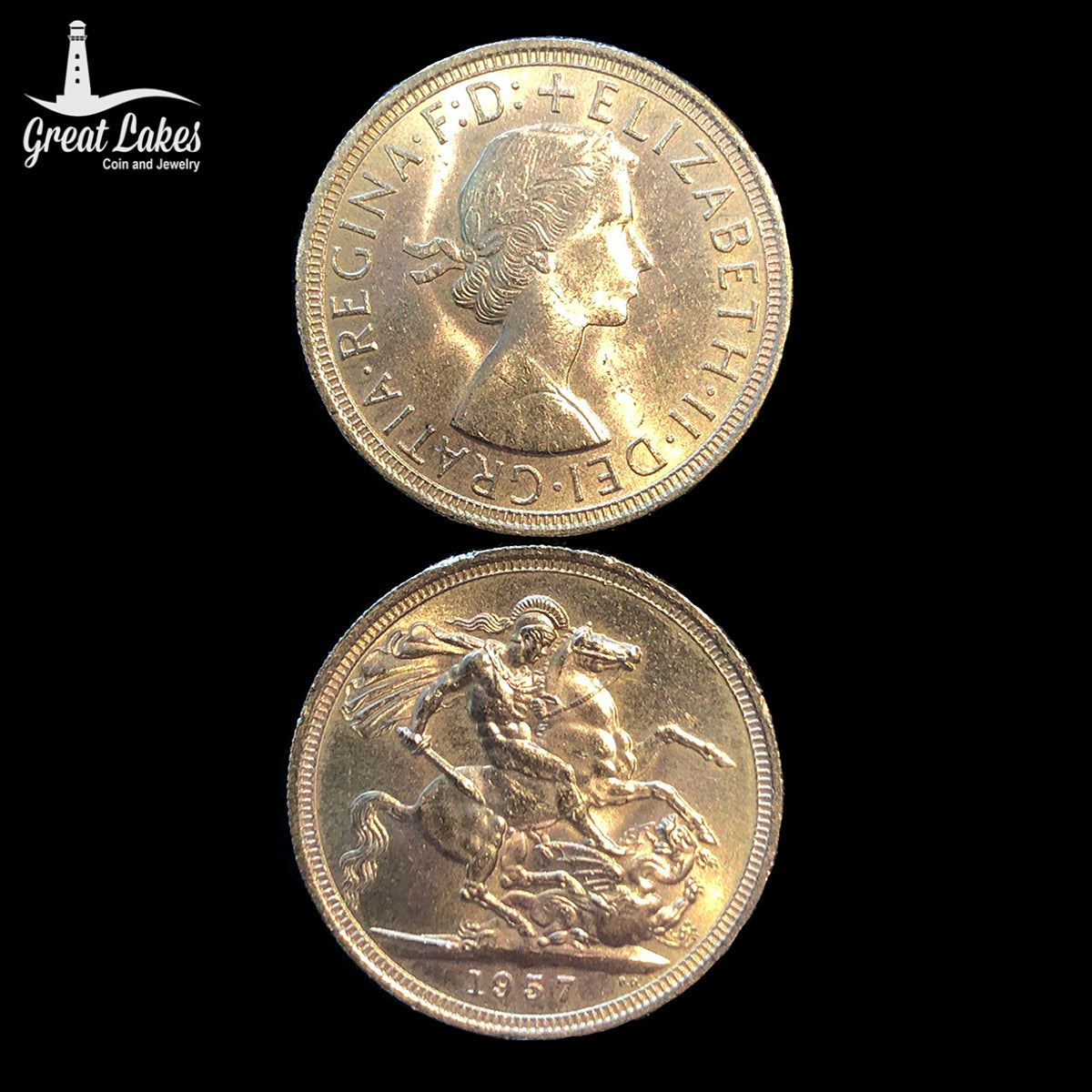 Gold Queen Elizabeth Sovereigns (XF - BU)