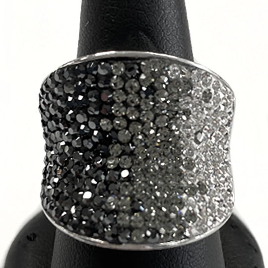 Silver & Ombré Cubic Zirconia Statement Ring