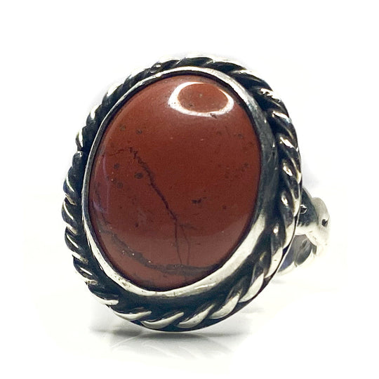 Silver and Jasper Ring