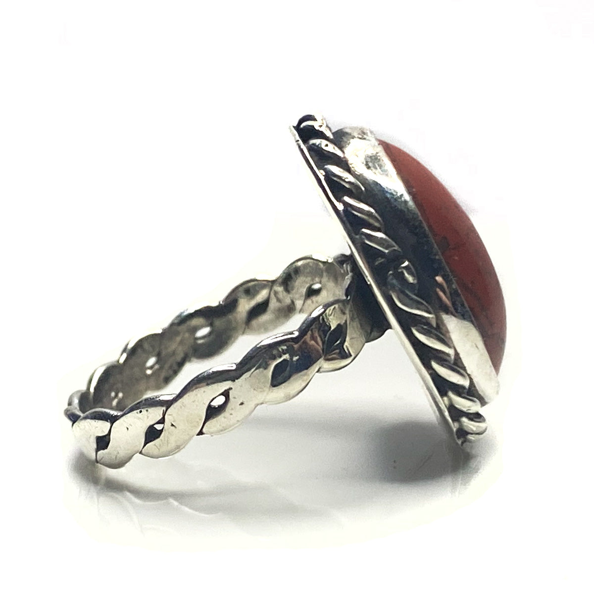 Great Lakes Boutique Silver and Coral Ring