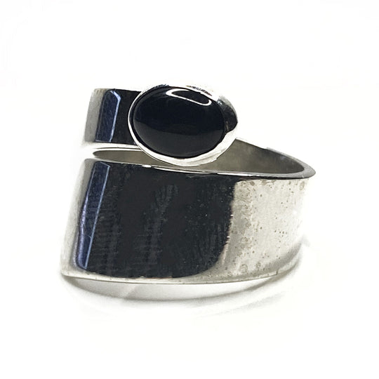 Silver & Black Onyx Ring