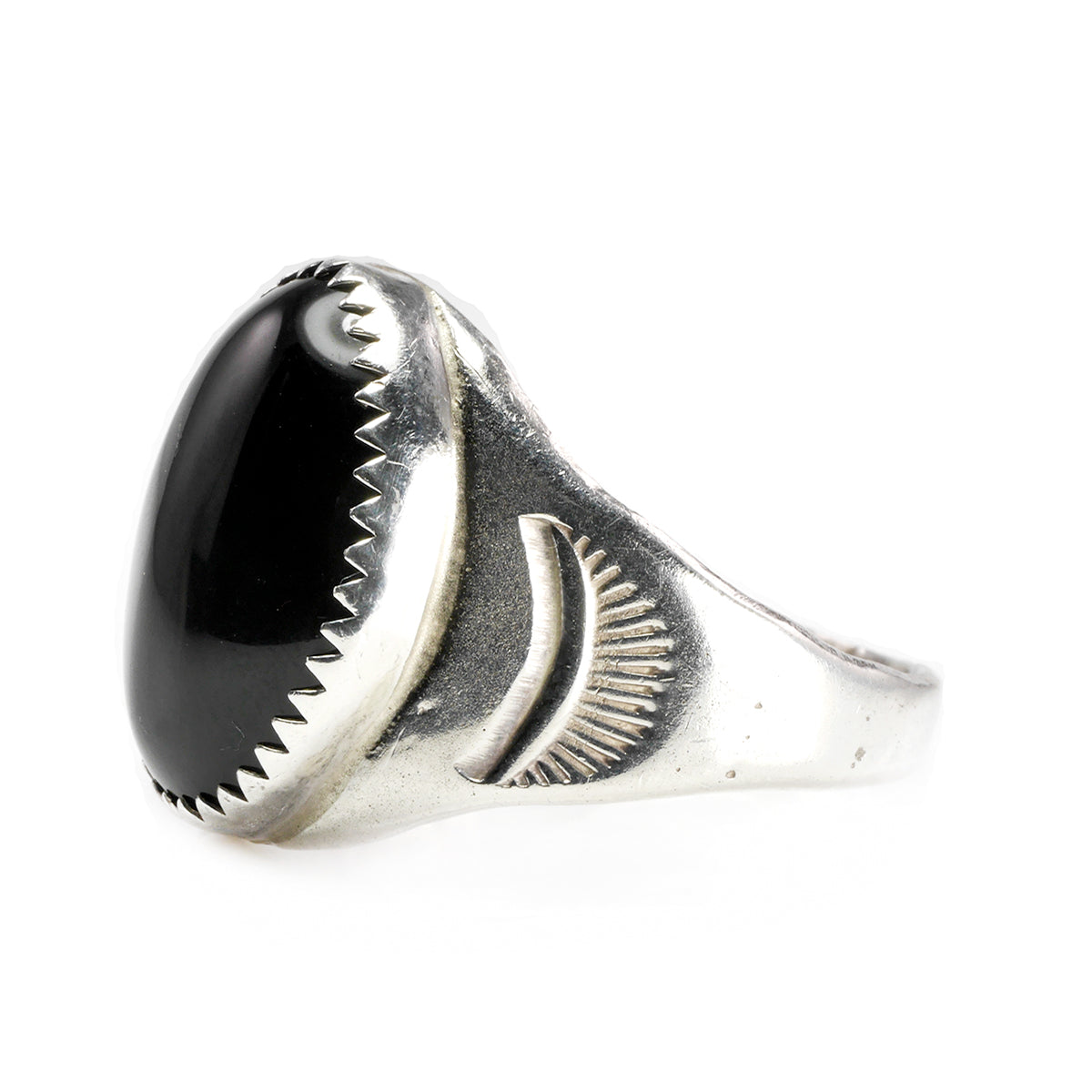 Native American Silver &amp; Black Onyx Ring
